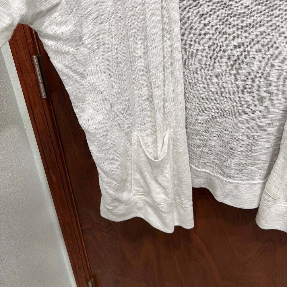 Old Navy Knit Cardigan Open‎ Front Lightweight Sweater Duster White XXL - Picture 2 of 9